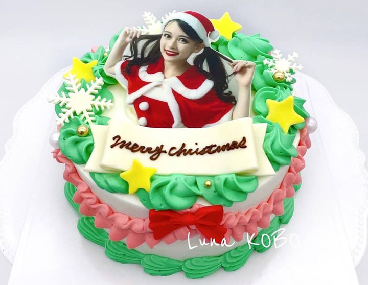 クリスマスお写真ケーキ